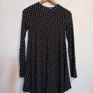 Nordstrom Black & White Heart Polka Dot Dress